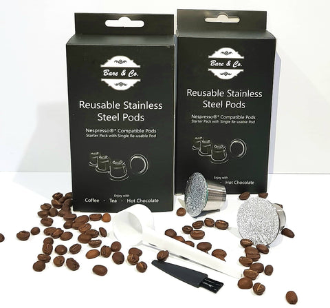 Bare & Co. - Reusable Coffee Pods - Nespresso Compatible* (2 Pod Pack)