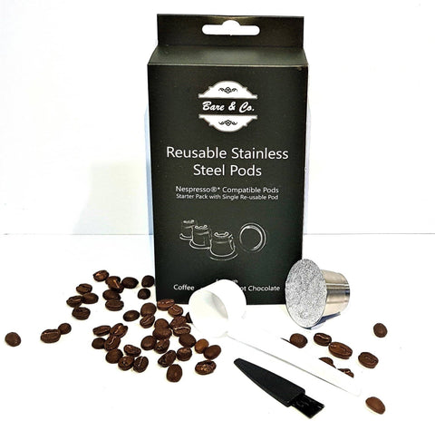 Bare & Co. - Reusable Coffee Pods - Nespresso Compatible* (4 Pod Pack)