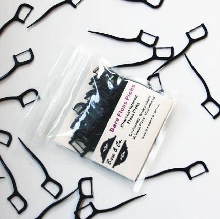 Bare & Co. - Charcoal-Infused Floss Picks - Mint (30 pack)