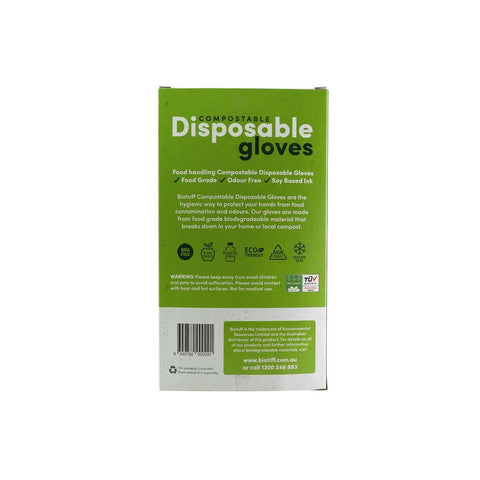Biotuff - Compostable & Biodegradable Disposable Kitchen Gloves - Large (200 pack)
