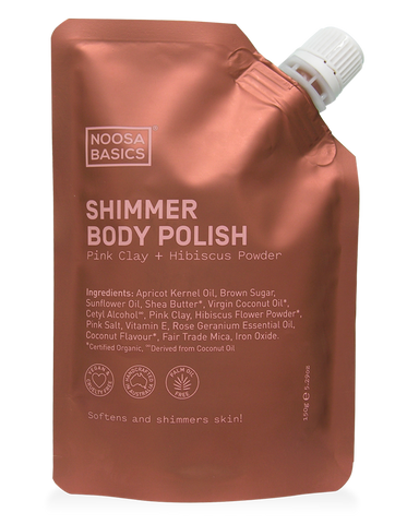 Noosa Basics - Shimmer Body Polish - Pink Clay and Hibiscus (150g)