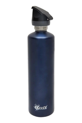 Cheeki - Single Wall Active Bottle with Tri-Tech Sports Lid - Ocean (1L)