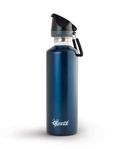 Cheeki - Single Wall Active Bottle with Tri-Tech Sports Lid - Ocean (750ml)
