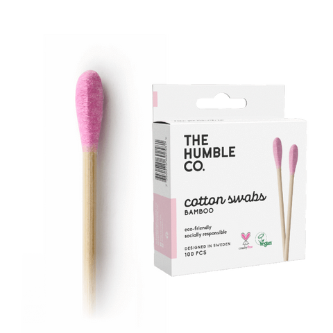 The Humble Co. - Bamboo Cotton Swabs - Pink (100 pack)