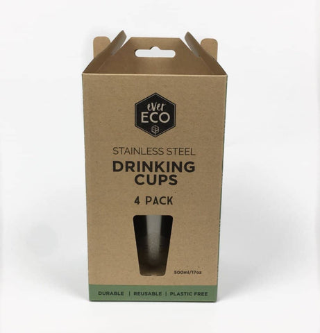 Ever Eco -  Stainless Steel Drinking Cups 4 pack 500ml