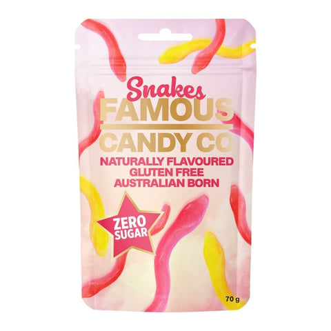 Famous Candy Co - Sugar Free Snakes (180g)