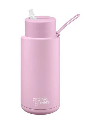 Frank Green - Stainless Steel Ceramic Reusable Bottle with Straw - Lilac Haze (34oz)