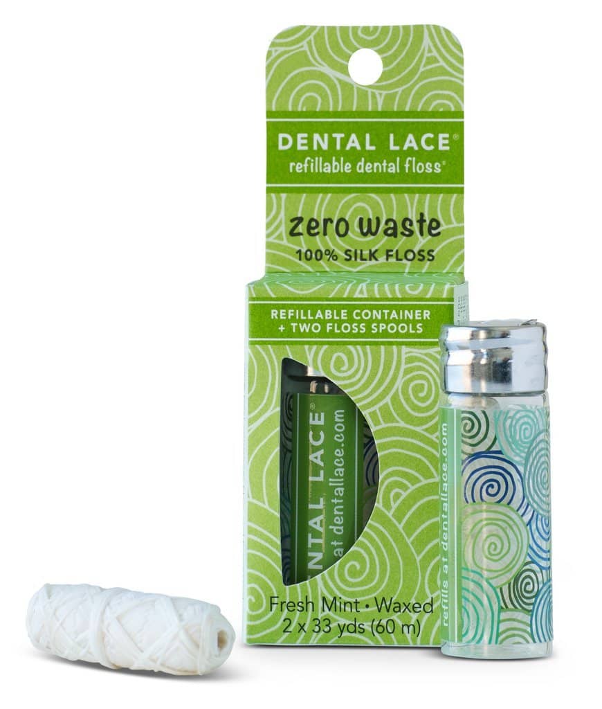 Dental Lace - Zero Waste Silk Floss - Green (60m)