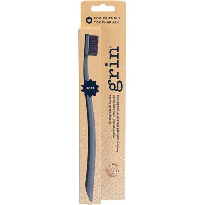 Grin - Biodegradable Soft Toothbrush - Navy Blue