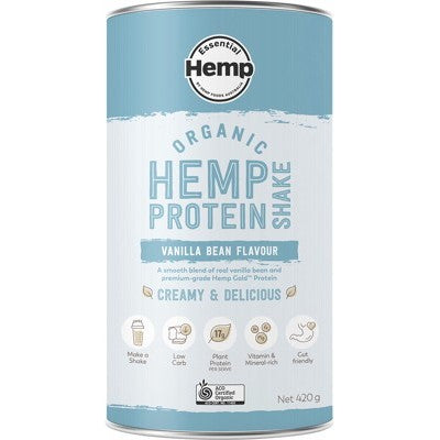 Hemp Foods Australia Essential Hemp Protein Powder - Vanilla (420g)