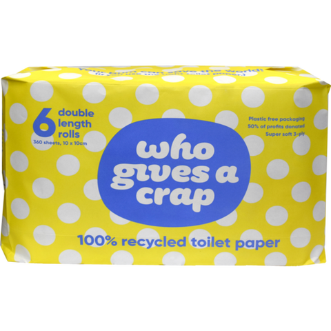 Who Gives Crap - 3 Ply Toilet Paper -  6 Pack