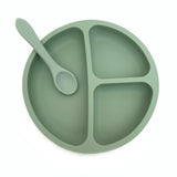 Little Mashies - Silicone Sucky Platter Plate - Dusty Olive