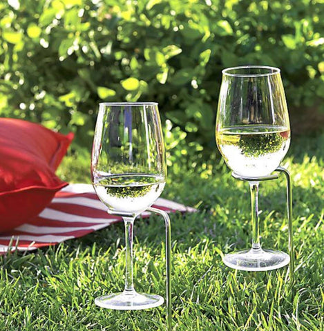 SteadySticks - Stainless Steel Wine Glass Holders - Twin Pack