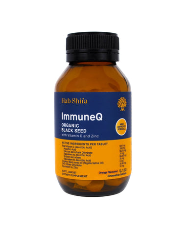Hab Shifa - ImmuneQ Organic Black Seed Tablets with Vitamin C & Zinc (120 tablets)