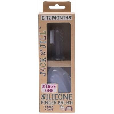 Jack N' Jill - Stage One Silicone Finger Brush - Stage 1 (6 -12 months)(2 Pack)