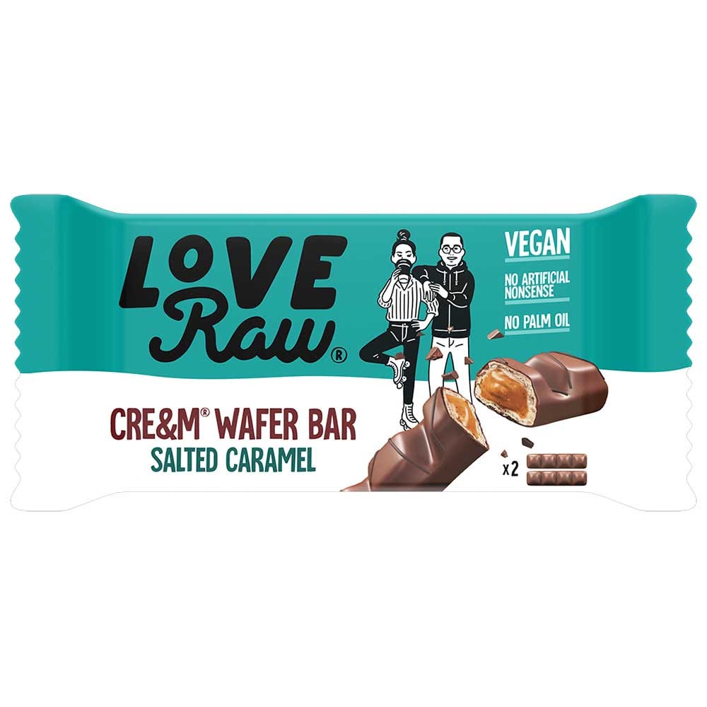 LoveRaw - Cre&m Wafer Bars - Salted Caramel (2 x 21.5g)