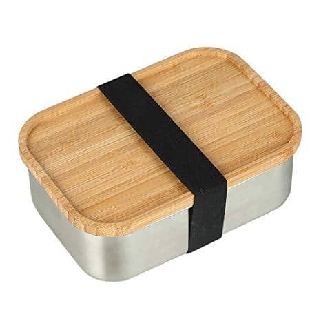 Bare & Co. - Stainless Steel Lunch Box with Bamboo Lid (800ml)