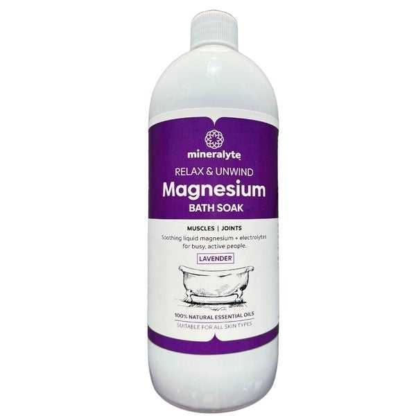 Mineralyte - Magensium Relax Liquid Magnesium Bath Soak - Lavender  ( 1L )