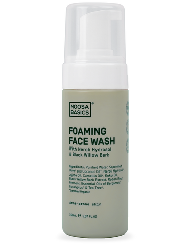Noosa Basics - Foaming Face Wash with Neroli and Black Willow Bark - Acne Prone Skin (150ml)