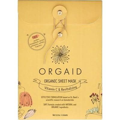Orgaid - Sheet Mask - Vitamin C and Revitalising (4x24ml)