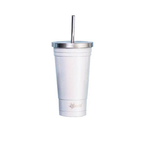 Cheeki - Insulated Stainless Steel Tumbler with Straw - Pearl (500ml)