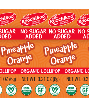 Koochikoo - Organic Lollipop - Pineapple Orange