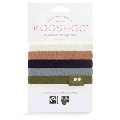 Kooshoo - Organic Plastic-free Hair Ties - Classic (5 Pack)