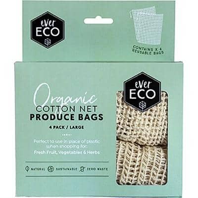 Ever Eco - Organic Cotton Produce Bags - Net (4 pack)