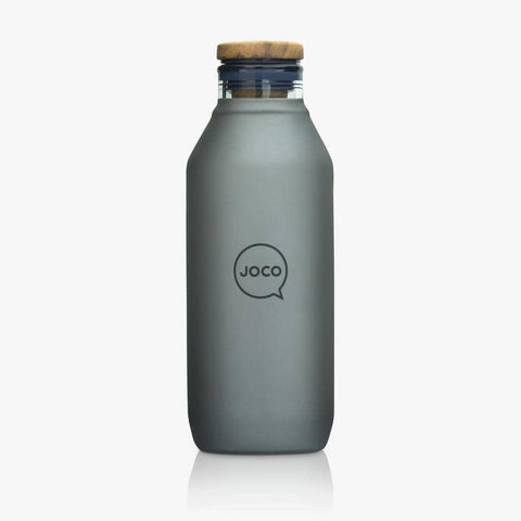 JOCO - Reusable Velvet Grip Drinking Flask - Black (600ml)