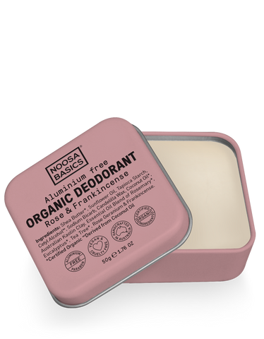 Noosa Basics - Organic Deodorant Tin - Rose and Frankincense (50g)