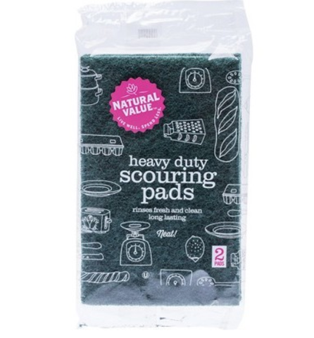 Natural Value - Heavy Duty Scouring Pads (2 Pack)
