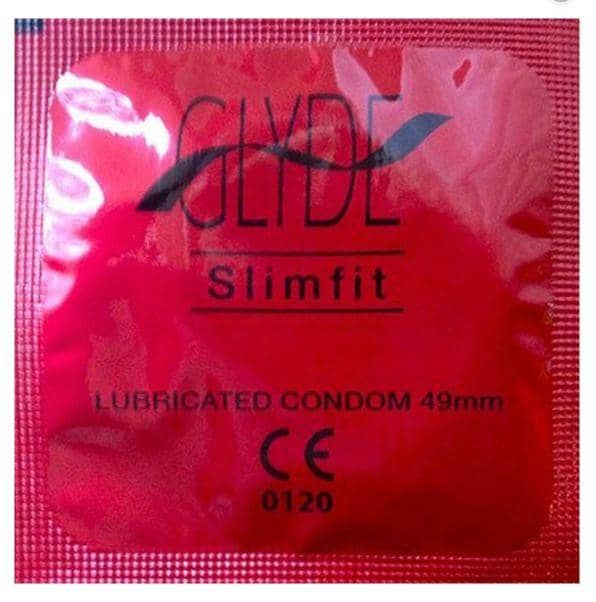 Glyde - Vegan Condoms Slimfit - Strawberry (10 pack)