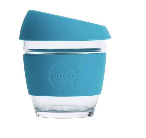 JOCO - Reusable Glass Cup - Blue (Small 8oz)