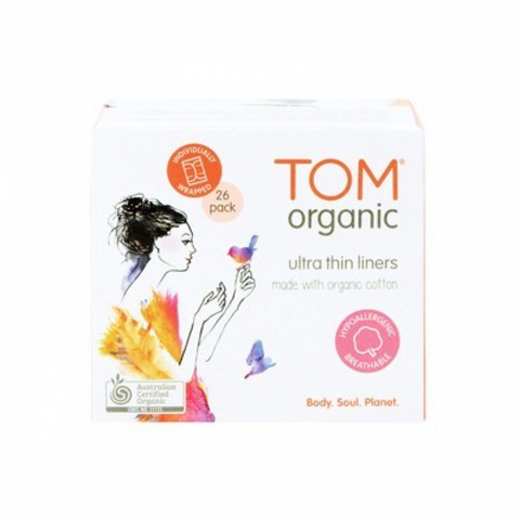 TOM Organic - Organic Cotton Ultra Thin Liners - Panty Liners (26 Pads)