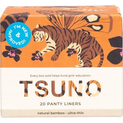 Tsuno - Natural Bamboo Ultra-Thin Panty Liners (20 pack)