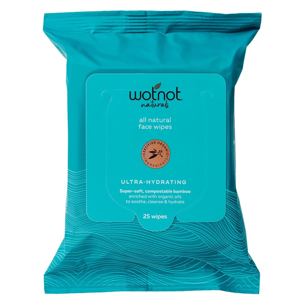 Wotnot - Natural Face Wipes - Ultra-Hydrating (25 pack)