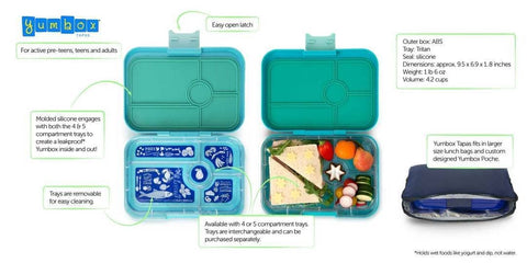 Yumbox - Leakproof Bento Box For Kids and Adults - Tapas (Purple)