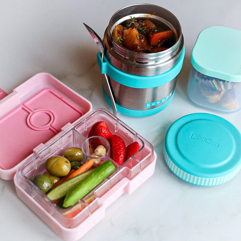 Yumbox - Zuppa Thermal Food Jar For Hot Lunch - 14oz with Spoon (Aqua)